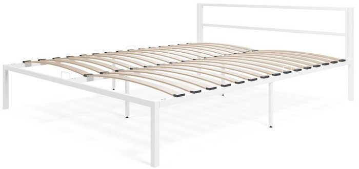 Кровать Князев Мебель Берта 160x200 БА.160.200.Б (белый муар)