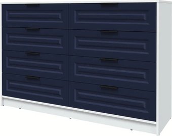 Комод Интерлиния Концепт КТ-К157 Деко (белый платинум/индиго)