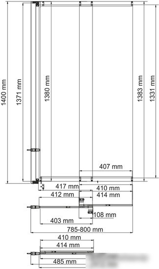 Шторка Wasserkraft Main 41S02-80