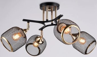 Люстра средней высоты Ambrella light Traditional TR80177/4 BK/FGD (черный/золото)