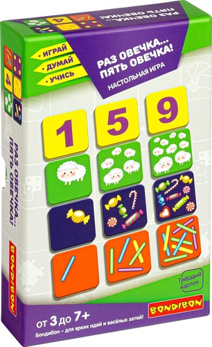 Развивающая игра Bondibon Раз овечка, пять овечка ВВ4703