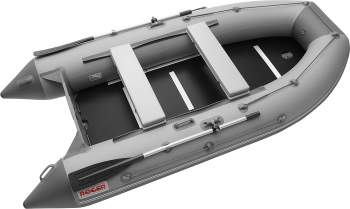Моторно-гребная лодка Roger Boat Hunter Keel 3500 (малокилевая, серый/графит)