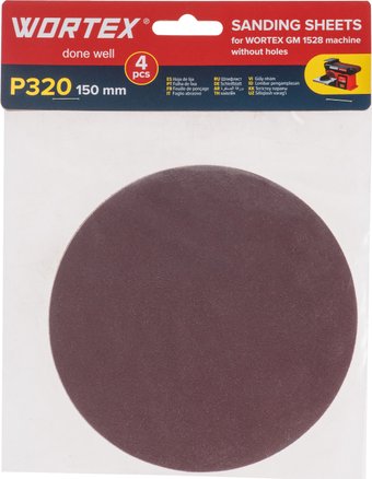 Набор шлифлистов Wortex 1325984 (4шт)