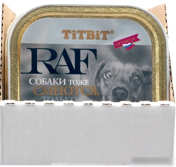 Консервированный корм для собак TiTBiT RAF Говядина 100 г