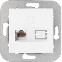 Розетка компьютерная Bylectrica Уют РК18-013 (белый)