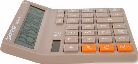 Калькулятор BRAUBERG Digital-12 272970 (бежевый)