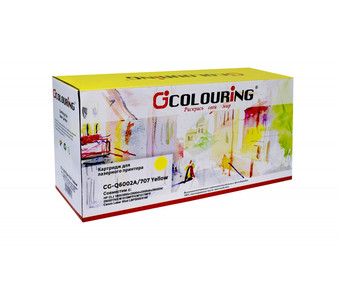 Картридж Colouring CG-Q6002A/707 (аналог Canon Cartridge 707 Yellow, HP Q6002A)