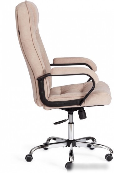 Офисное кресло TetChair СН9944 флок/хром (бежевый)