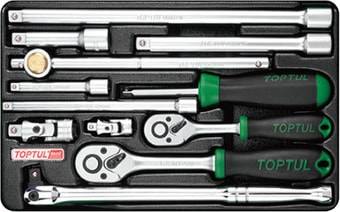 Универсальный набор инструментов Toptul GZA-1202 (12 предметов)