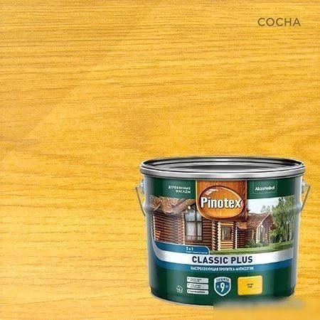 Антисептик Pinotex Classic Plus 3 в 1 0.9 л (сосна)
