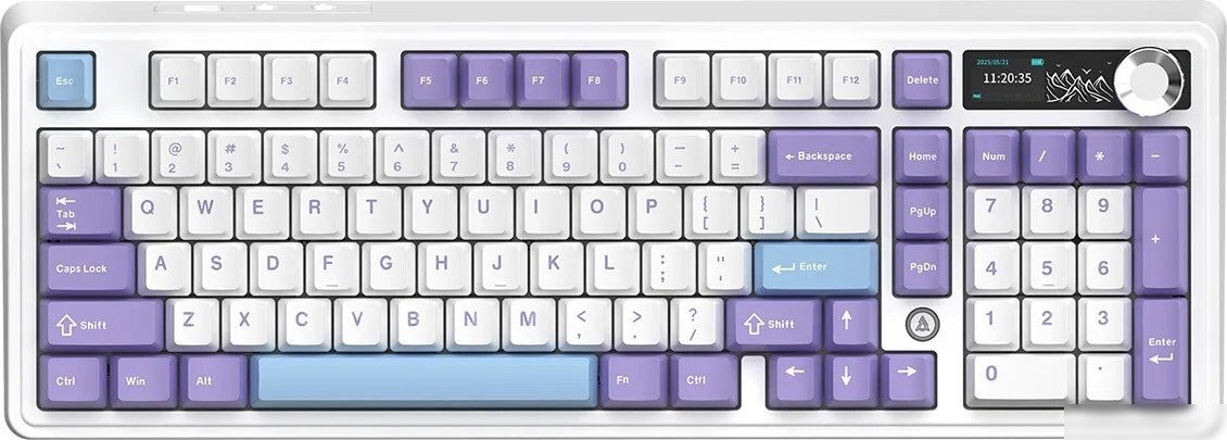 Клавиатура Ajazz AK980 V2 (фиолетовый/белый/синий, Ajazz Gift)