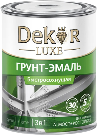 Грунт-эмаль Dekor Sprint 3 в 1 быстросохнущая 0.9 кг (коричневый)