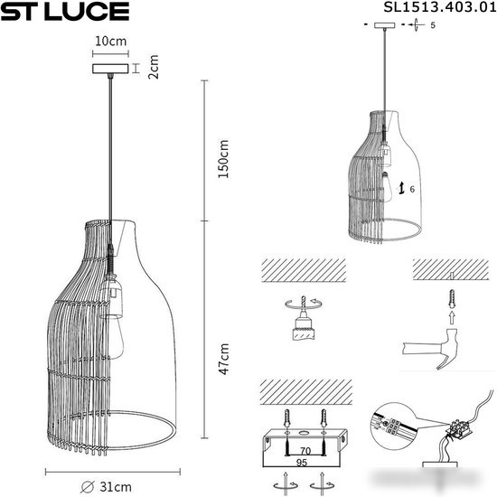 Подвесная люстра ST Luce SL1513.403.01