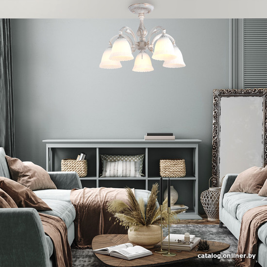 Люстра средней высоты Escada Versailles 1114/5PL E27*60W White