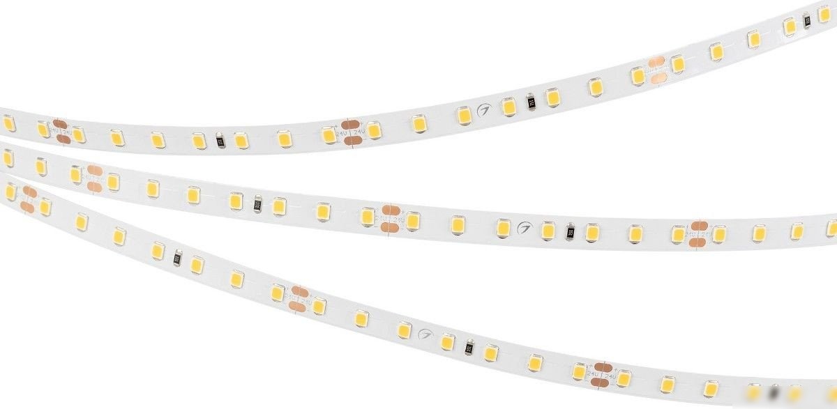Светодиодная лента Arlight 10W/m 98LED/m 2835SMD теплый белый 5M UL-A98-8mm 24V Warm3000 040007