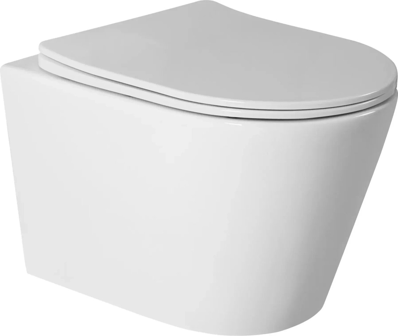Унитаз подвесной Saniteco Torando T-201W + GROHE Rapid SL 38772001 (с кнопкой хром)