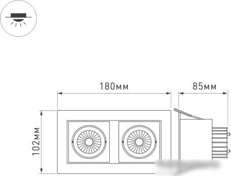 Точечный светильник Arlight CL-KARDAN-S180x102-2x9W Day 024129