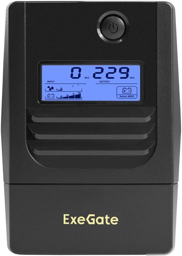Источник бесперебойного питания ExeGate Smart LB-650.LCD.AVR.2SH.USB