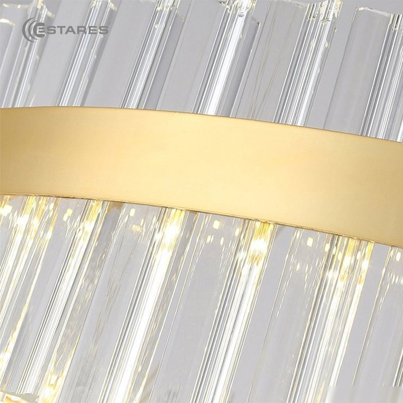 Подвесная люстра Estares Sofia 100W R-APP-500x1000-Gold/Clear-220-IP20_Ч