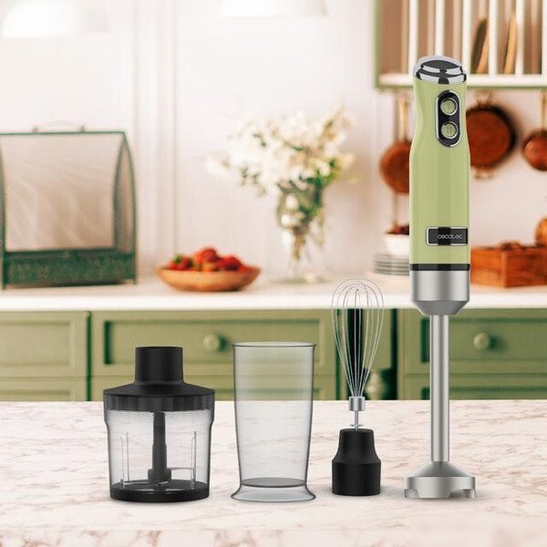 Погружной блендер Cecotec Power RetroGreen 1200MAX Cream&Crush