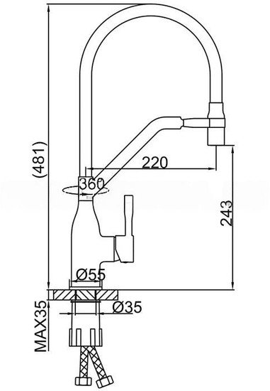 Смеситель FRAP F4497-6