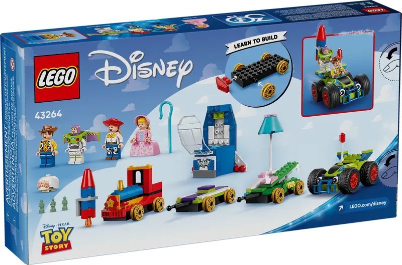 Конструктор LEGO Disney История игрушек: Праздничный поезд и радиоуправл. машинка (43264)