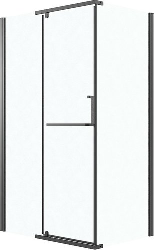Душевой уголок Grossman Pragma 100x80x195 120.K33.03.1080.21.02 (черный матовый/стекло шиншилла)