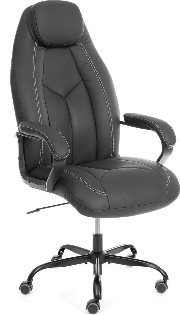 Офисное кресло TetChair Boss metalBL кожзам (черный, 36-6)