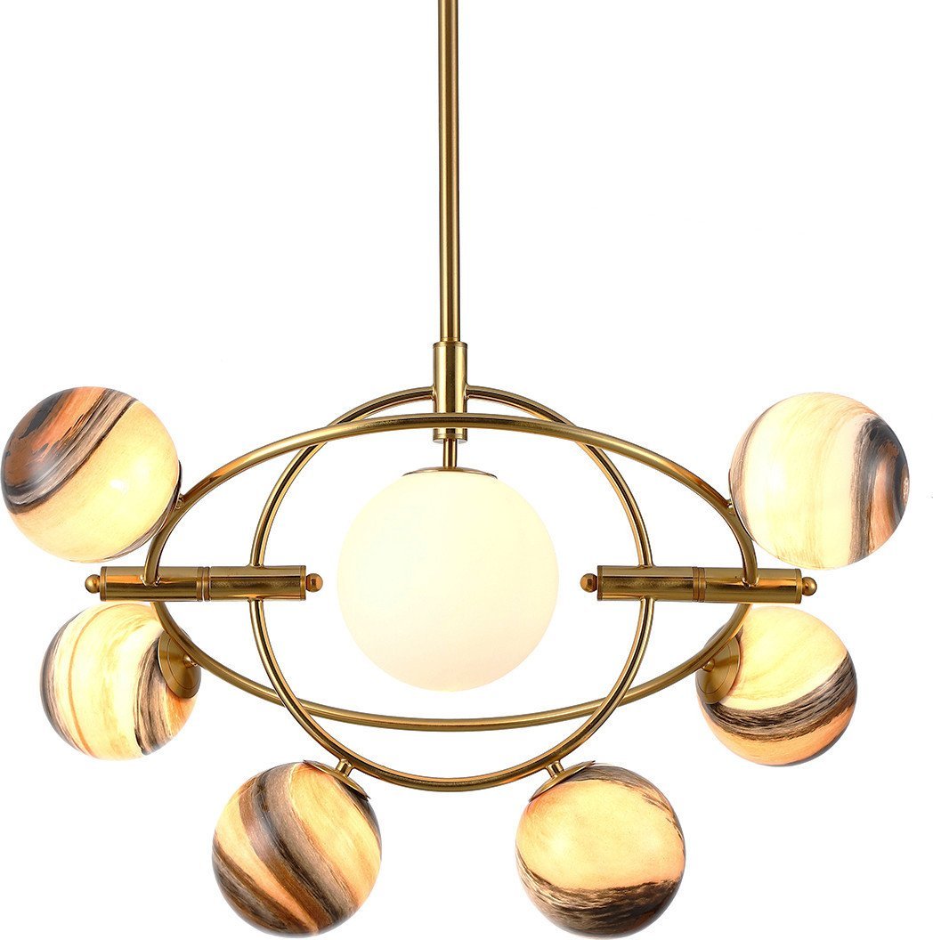 Подвесная люстра DeLight Collection Planet KG1122P-7B (brass)