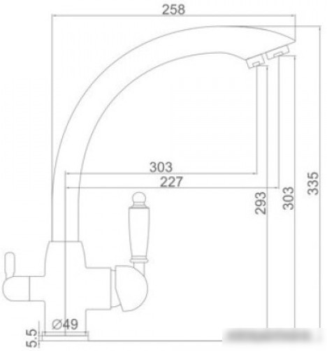 Смеситель Ledeme L4455F-3 (черный)