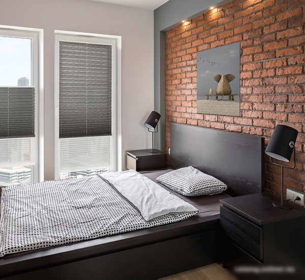 Плиссе Delfa Basic Walnut СПШ-3401/1102 Basic Transparent (34x160, антрацит/белый)
