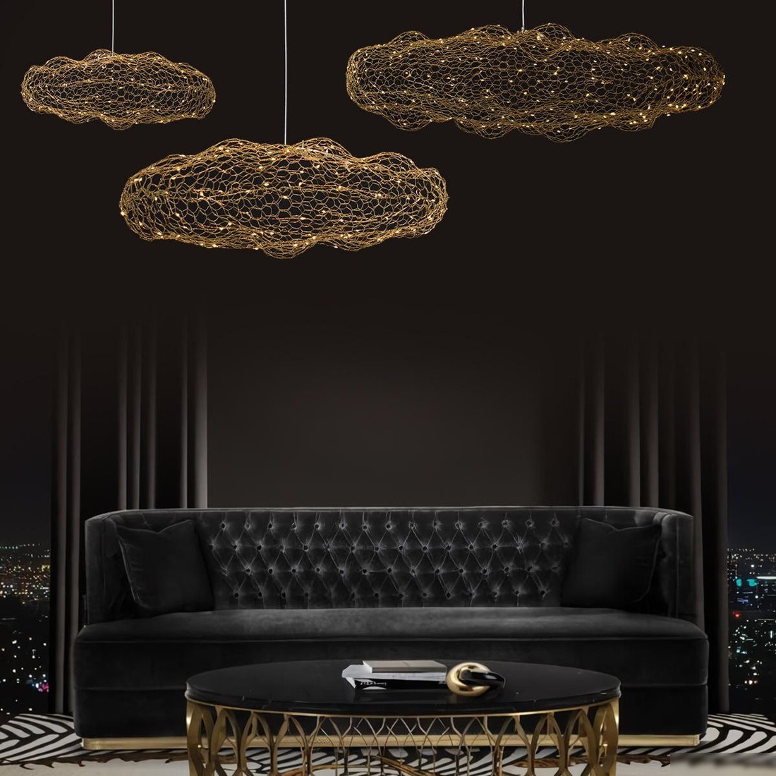 Подвесная люстра LOFT IT Cloud 10247/700 (Gold)
