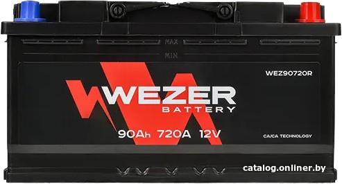 Автомобильный аккумулятор Wezer WEZ90720R (90 А·ч) Автомобильный аккумулятор Wezer WEZ90720R (90 А·ч)