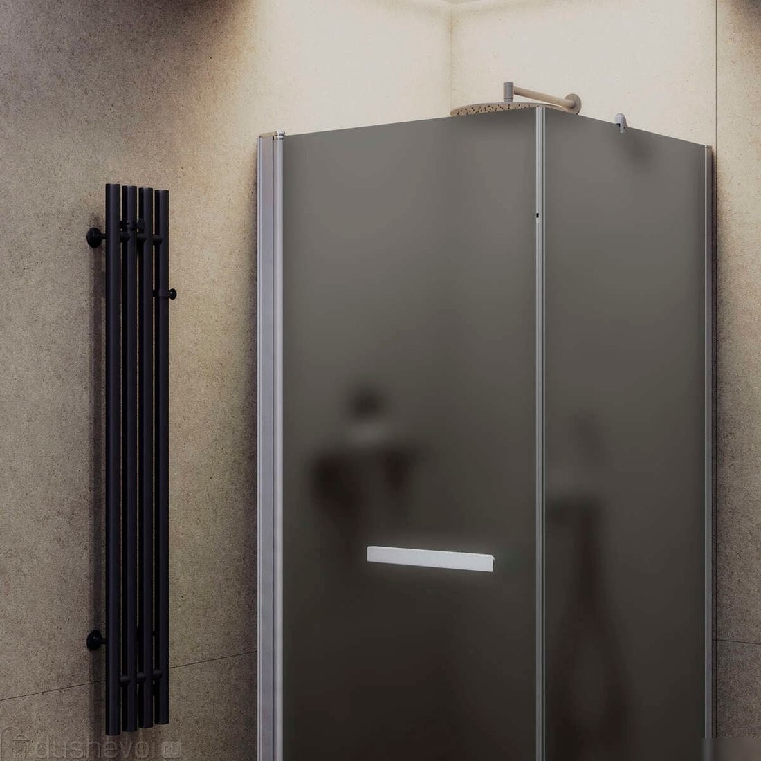 Душевой уголок MaybahGlass MGY-1322-5 (графит матовый стекло/хром матовый)