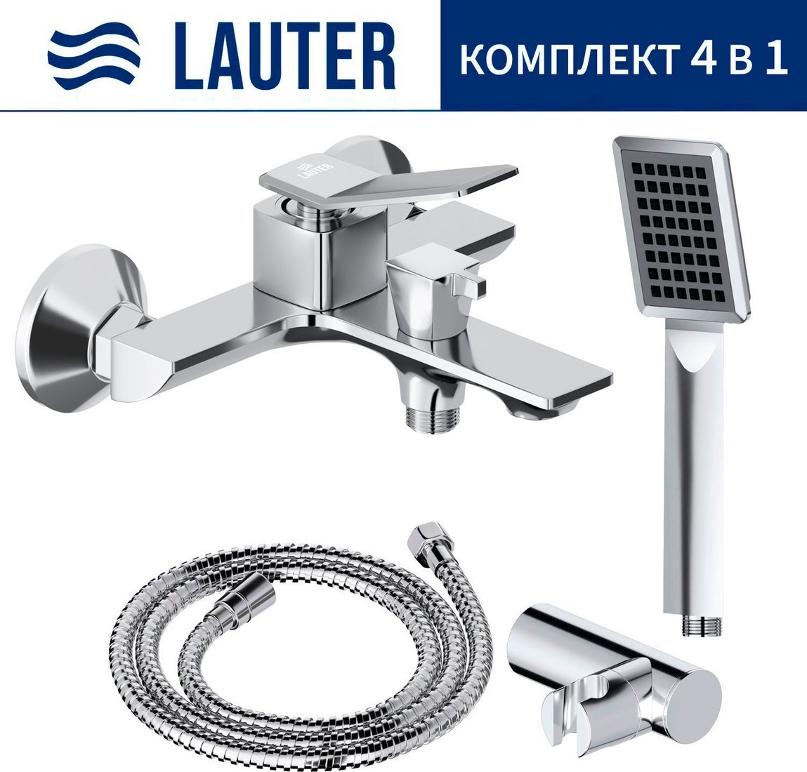 Смеситель Lauter Allure 21CK6618C + 21СКFG80101C + 21S00103 + 21CKFS90120