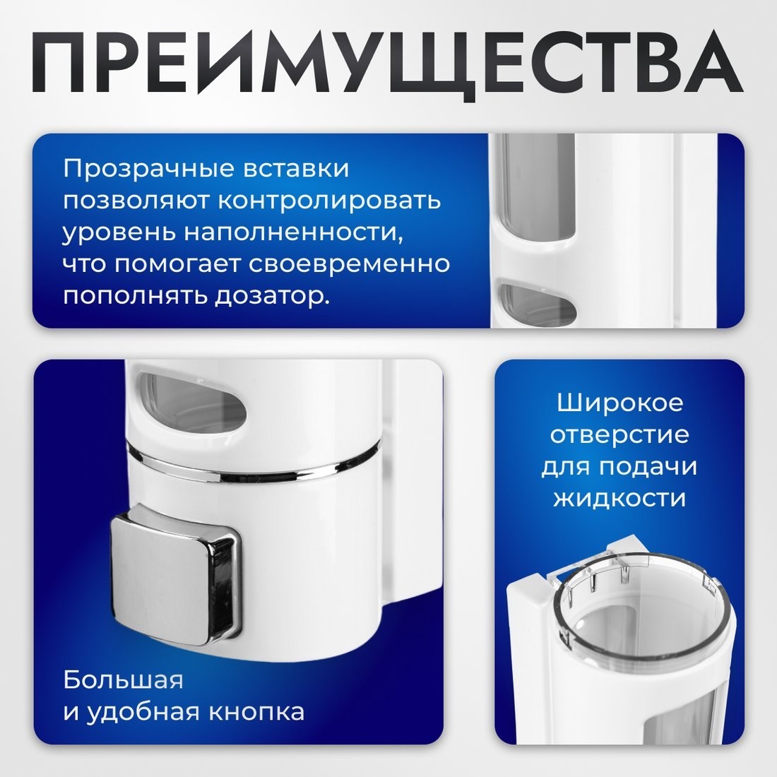 Дозатор для жидкого мыла Saniteco M-50W