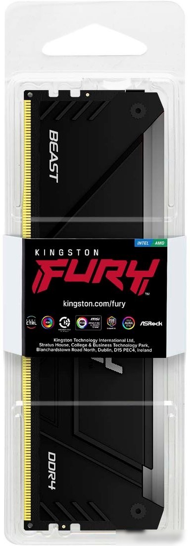 Оперативная память Kingston FURY Beast RGB 16ГБ DDR4 3200 МГц KF432C16BB2A/16
