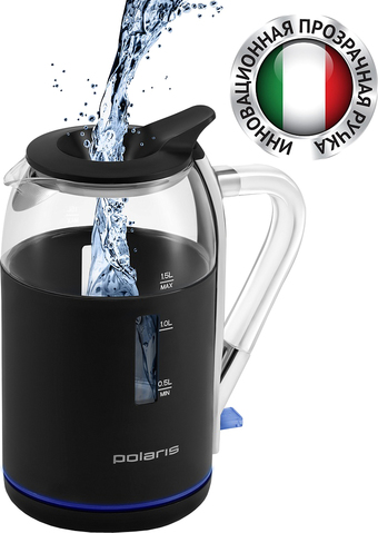 Электрический чайник Polaris PWK 1563CGL Water Way Pro (черный)