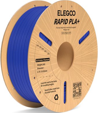 Филамент Elegoo RAPID PLA+ (1.75 мм, 1 кг, синий)