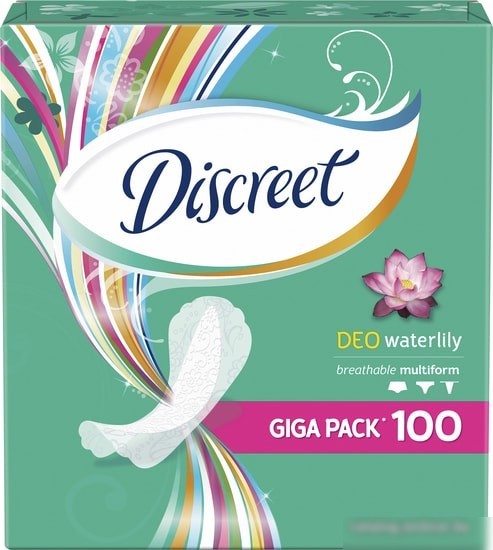 Прокладки ежедневные Discreet Deo Water Lily Multiform (100 шт)