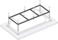 Каркас VagnerPlast VPK17570 (с ножками S4)