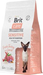 Сухой корм для кошек Brit care Superpremium Sensitive с индейкой и ягненком (чувствительное пищеварение) 1.5 кг