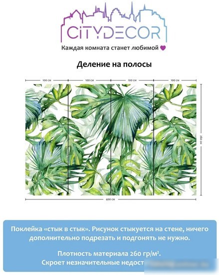 Фотообои Citydecor Абстракция 113 400x260