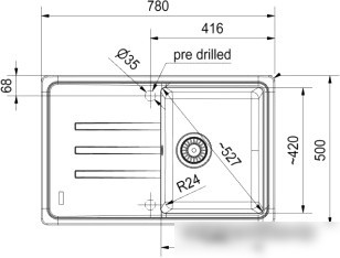 Кухонная мойка Franke BSG 611-78L 114.0683.321 (сахара)