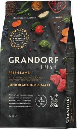 Сухой корм для собак Grandorf Fresh Junior Medium & Maxi (с ягненком и бататом) 10 кг