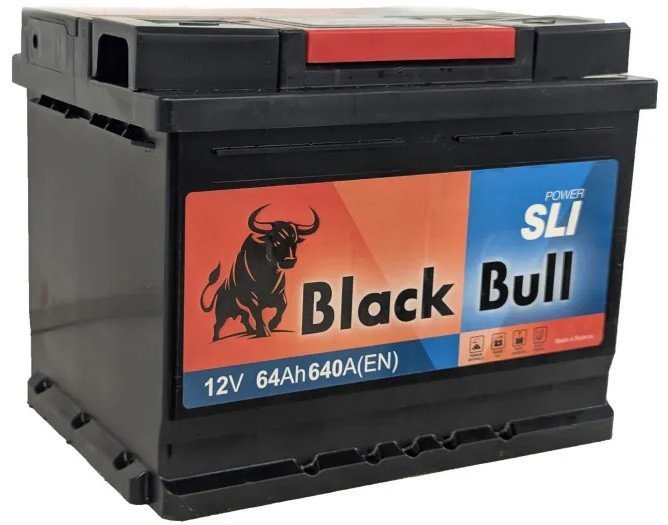 Автомобильный аккумулятор Black Bull SLI R+ (64 А·ч)