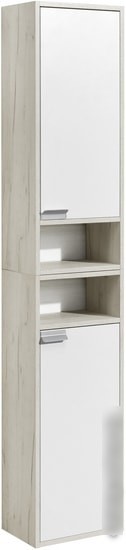 Акватон Шкаф-полупенал Флай 35 1A237903FAX1R (правый, белый/дуб крафт)