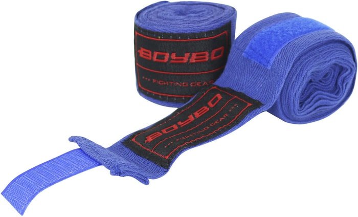 Бинт боксерский BoyBo Хлопок 4.5 м (синий)