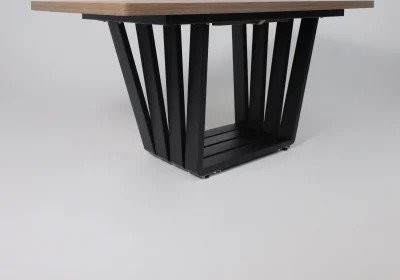 Кухонный стол Listvig Kameron раздвижной 160-205x90 (дуб веллингтон/черный)