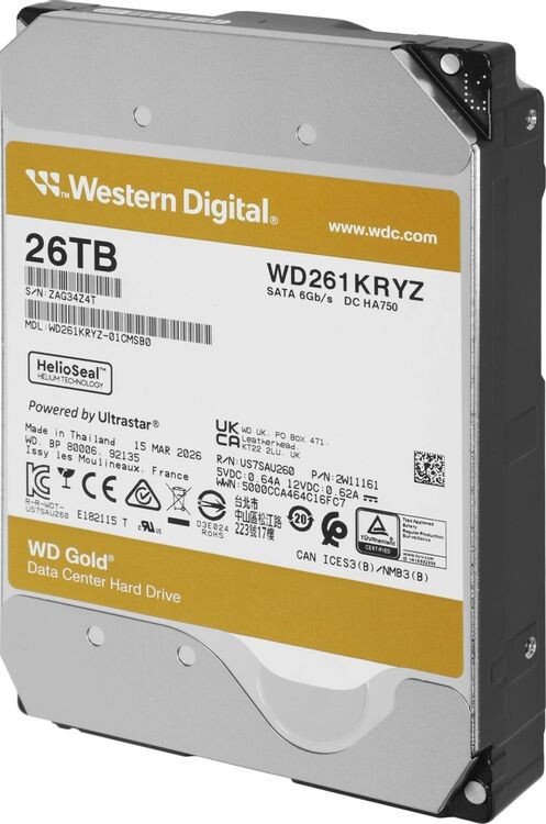 Жесткий диск WD Gold 26TB WD261KRYZ